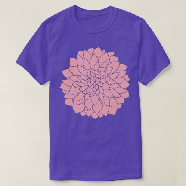 Camiseta Diseño floral Flor de Dahlia (Diseño del anverso)