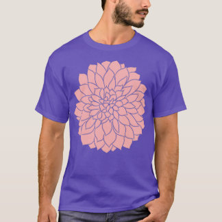 Camiseta Diseño floral Flor de Dahlia