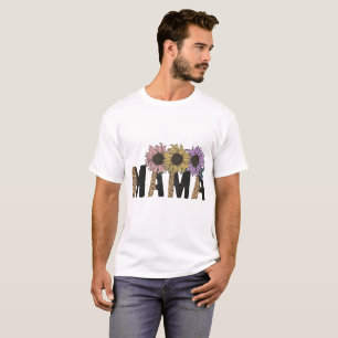 Camiseta Diseño Floral Mama Sunflower