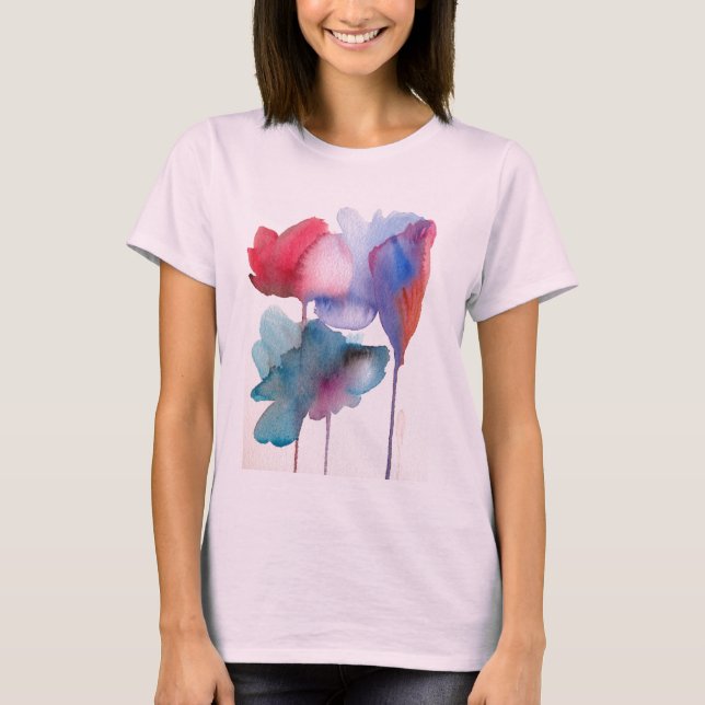 Camiseta Diseño floral moderno del arte de la flor de la (Anverso)