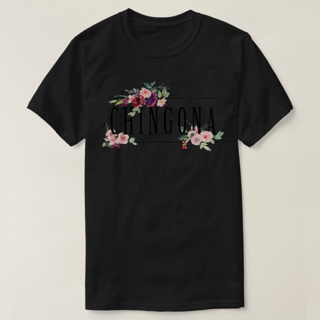 Camiseta Diseño floral para mujeres quetas latinas Ispanica (Diseño del anverso)