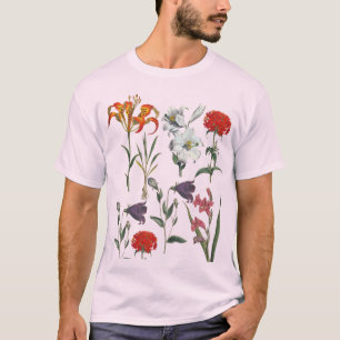 CAMISETA DISEÑO FLORAL RETRO ELEGANTE CON LILIES