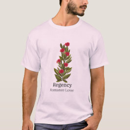 Camiseta Diseño floral rojo con Regency Romance Lover