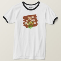 Diseño floral rústico sobre fondo marrón
