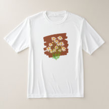 Diseño floral rústico sobre fondo marrón