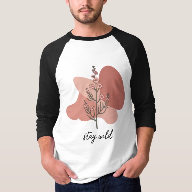 Camiseta Diseño floral silvestre (Anverso)