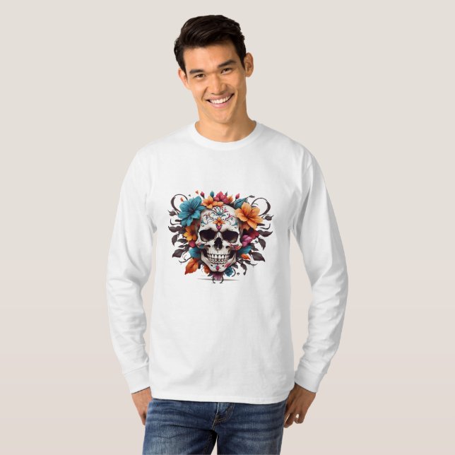 Camiseta Diseño floral único (Anverso completo)