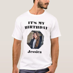 Camiseta Diseño fotográfico personalizado "Es mi cumpleaños