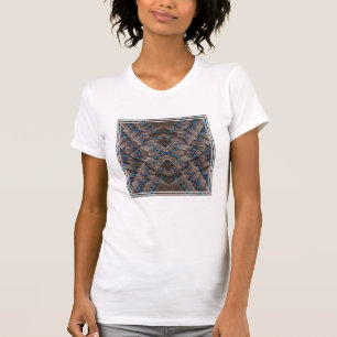 Camiseta Diseño fractal, pluma de faisán