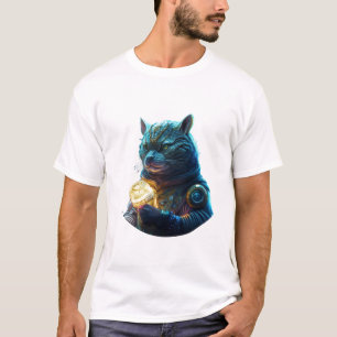 Camiseta Diseño Fractal Verde Y Amarillo Rojo