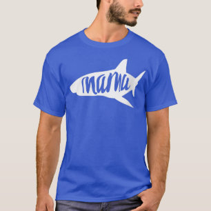 Camiseta Diseño fresco de las mujeres Mama Shark