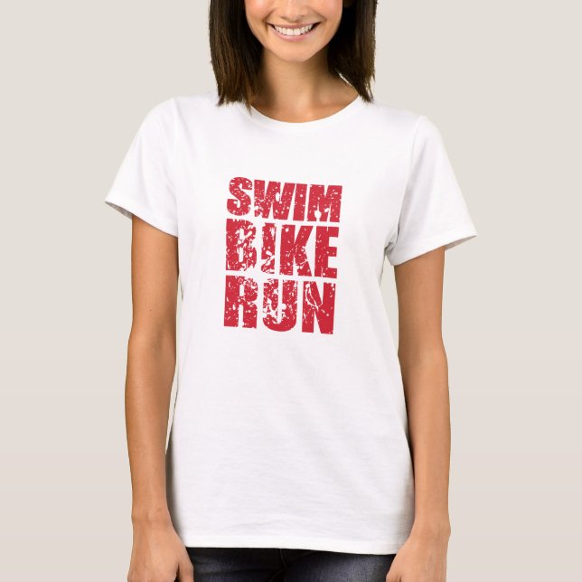 Camiseta Diseño fresco de triatlón (Anverso)