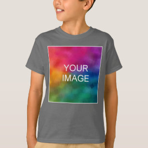 Camiseta Diseño frontal Añadir humos de imagen Niños de pla