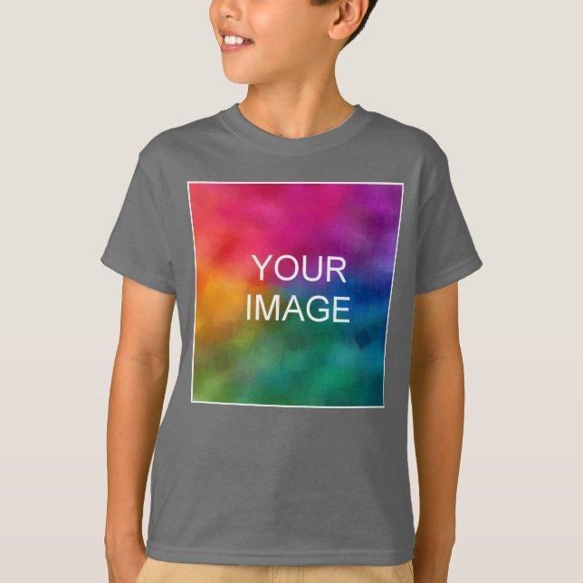 Camiseta Diseño frontal Añadir humos de imagen Niños de pla (Anverso)