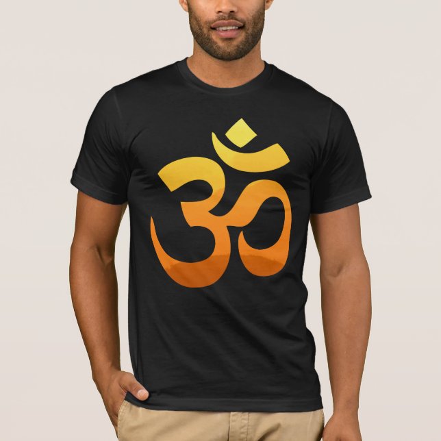 Camiseta Diseño frontal Om Mantra Meditación Yoga Masculino (Anverso)