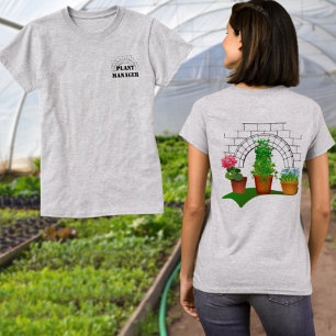 Camiseta Diseño frontal y posterior de Funny Floral Plant