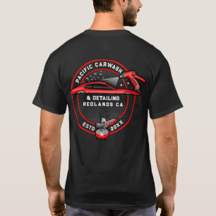 Camiseta Diseño frontal y posterior del deflector de lavava