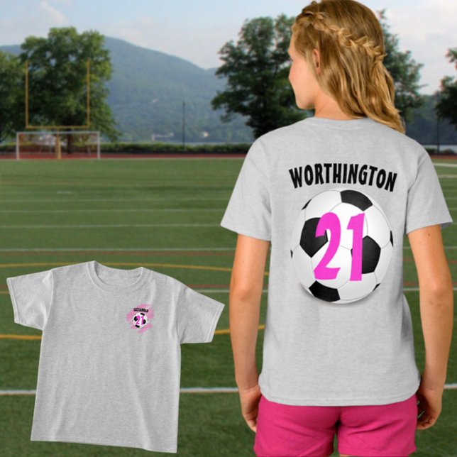 Camiseta Diseño frontal y posterior del texto rosado de la  (Subido por el creador)