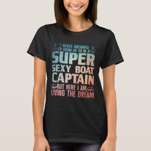 Camiseta Diseño Funny Del Capitán De Barco Para Los Hombres