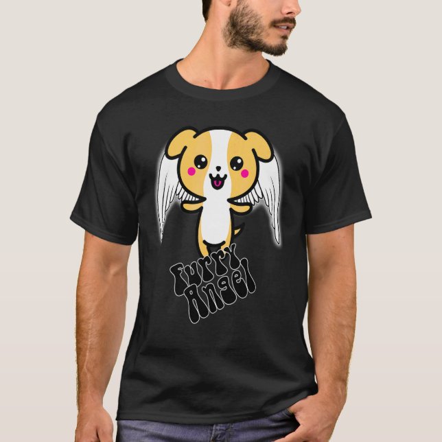Camiseta Diseño Furry Angel Para Cachorros Perros (Anverso)