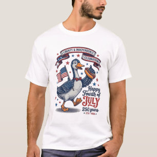 Camiseta Diseño Ganso Cuatro de Julio Vintage 250