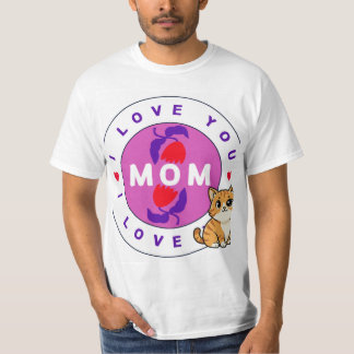 Camiseta diseño gato y mamá