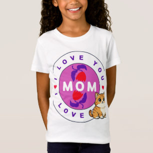 Camiseta diseño gato y mamá