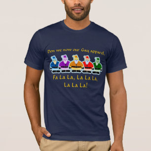 Camiseta Diseño gay del navidad de la ropa del arco iris d