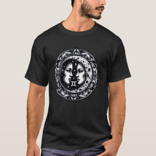 Camiseta Diseño Gemini Moon Zodiac Doble Fachado Para Astro
