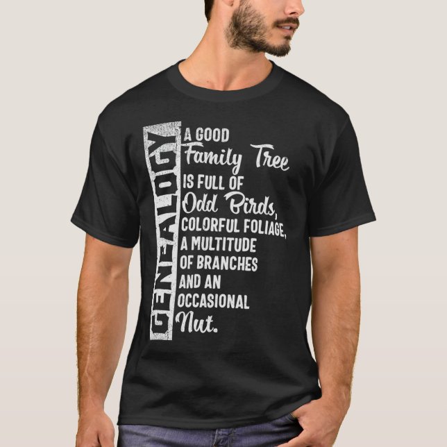 Camiseta Diseño genealógico de árbol familiar personalizado (Anverso)