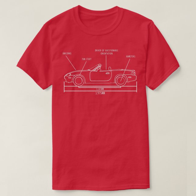 Camiseta Diseño general de NB Miata (Diseño del anverso)