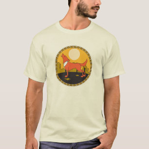 Camiseta diseño genial de círculo de coyote