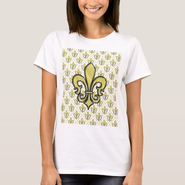 Camiseta Diseño genial de Fleur de Lis de Mardi Gras (Anverso)