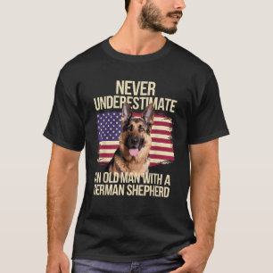 Camiseta Diseño genial de Pastor Alemán para hombres abuelo