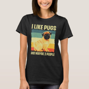 Camiseta Diseño genial de pug para hombres y mujeres raza d