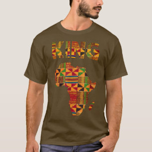 Camiseta Diseño genial del rey africano Tela Kente África G