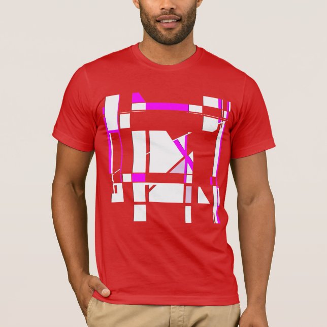 Camiseta Diseño geométrico abstracto de tablero de cartón b (Anverso)