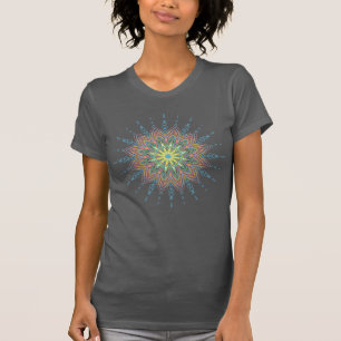 Camiseta Diseño geométrico adornado de la mandala bonita