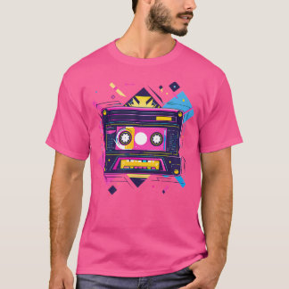 Camiseta Diseño Geométrico De Cinta Cassette 90S Rb