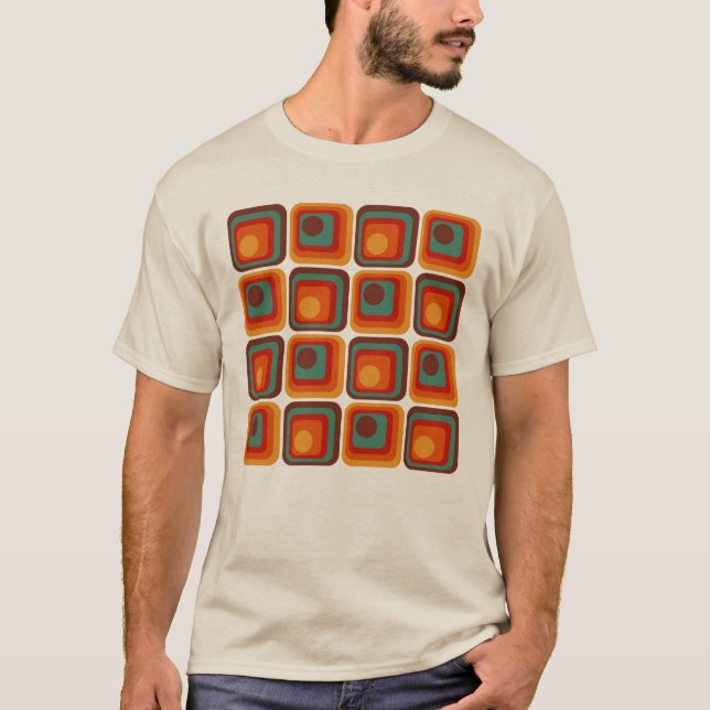 Camiseta Diseño geométrico de estilo retro de los años 70 (Anverso)