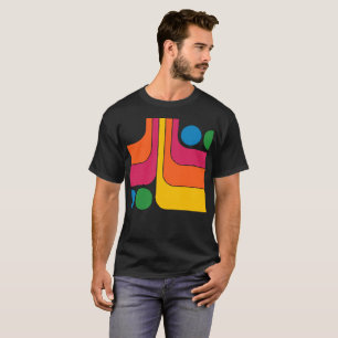 Camiseta Diseño geométrico de estilo retro Mod de los 70