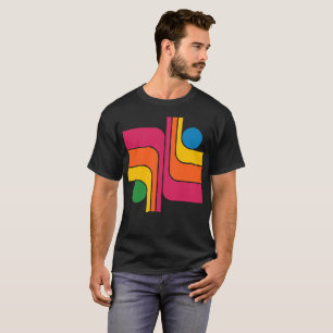 Camiseta Diseño geométrico de estilo retro Mod de los 70