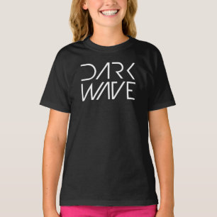Camiseta Diseño geométrico de onda oscura