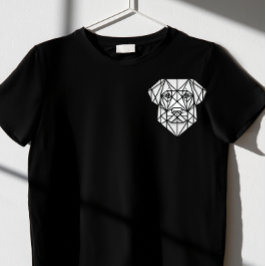 Camiseta diseño geométrico de perros