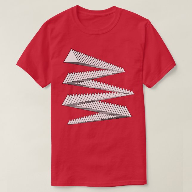Camiseta Diseño geométrico de triángulos (Diseño del anverso)