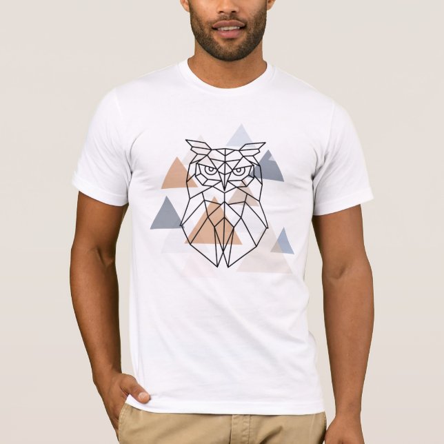 Camiseta Diseño geométrico del búho (Anverso)