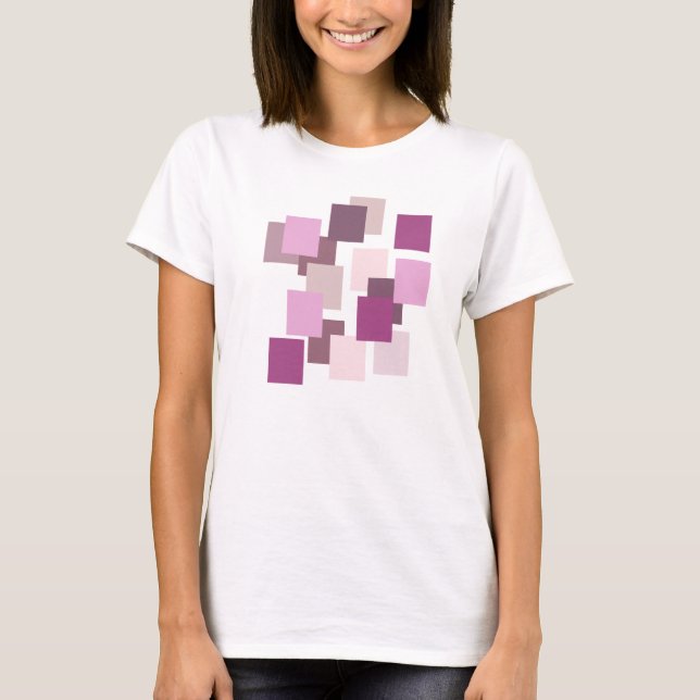 Camiseta Diseño geométrico moderno de los colores del vino (Anverso)