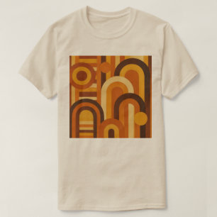 Camiseta Diseño geométrico retro de arcos y manchas solares