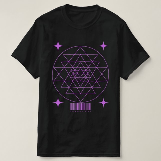 Camiseta Diseño geométrico retro sagrado (Diseño del anverso)