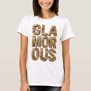 Camiseta Diseño GLAMOROSO de Oro Impactante